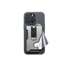 Fantom - Portefeuille M - extra mince - argent titane avec clip à billets noir-Grâce à ses puissants aimants intégrés, il s'installe et se retire facilement à l'arrière de tout téléphone équipé de MagSafe
