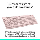 Logitech - MK270 Combo Clavier et Souris Sans Fil - Rose-Piles Longue Durée : Le MK720 combo avec batterie clavier de 36 mois et batterie souris de 12 mois (3), avec bouton marche/arrêt vous permet de tenir des mois sans penser à changer les piles