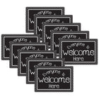 Ashley Productions - Smart Poly Tapis de souris pour ordinateur - 8" x 10" - Tout le monde est le bienvenu ici - Points NB - Paquet de 10-Commencez votre journée du bon pied avec ces accessoires élégants et fonctionnels qui arborent des citations inspirantes et des expressions positives.