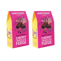 Montezuma’s Black Forest - Fudge au chocolat et à la cerise, 150 g, paquet de 2-Fudge au chocolat onctueux à saveur naturelle de cerise.