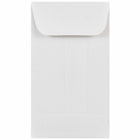 Jam Paper - Enveloppes commerciales n° 3 pour pièces de monnaie, 6,35 cm H x 11,4 cm l, Blanc, Paquet de 25- Couleur : Blanc