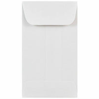 Jam Paper - Enveloppes commerciales n° 3 pour pièces de monnaie, 6,35 cm H x 11,4 cm l, Blanc, Paquet de 25- Couleur : Blanc
