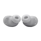 JBL - Live Buds 3 Écouteurs intra sans fil avec réduction de bruit - Argent-Passez sans effort d’un appareil Bluetooth à un autre : si vous regardez une vidéo sur votre tablette, vous ne raterez pas pour autant les appels sur votre smartphone
