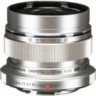 Olympus - Objectif M.Zuiko Digital ED 12 mm f/2 - Argent-Longueur de mise au point de 12 mm