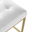 Modway - Privy Tissu rembourré Tabouret de comptoir - Or Blanc - Ensemble de 2-8