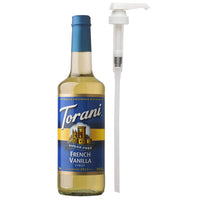 Torani - Sirop vanille française sans sucre avec pompe -750 mL - paquet de 4-Sans calories, ce sirop apporte toute la douceur de la crème sans sucre