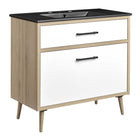 Modway - Maverick 36" Vanette de salle de bain - Chêne noir-Vanité de salle de bain moderne de 36"
