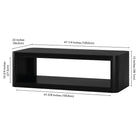 Hudson&Canal - Table basse rectangulaire Kellan 47" L - Grain noir-9