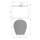 Monarch Specialties - Luminaire - 25 po H Lampe De Table - Rotin - Abat-Jour Beige - Transitionnel-Munie d'un cordon transparent de 5 pieds, cette lampe complémentaire polyvalente peut être placée sur une table d'appoint ou latérale, une table de nuit ou une table de chevet pour offrir une source d'éclairage élégante