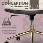Elle Décor - Fauteuil de bureau Ariana Criss-Cross-Répond aux normes industrielles de la BIFMA en matière de sécurité