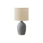 Monarch Specialties - Luminaire - 18 po H Lampe De Table - Céramique Gris - Abat-Jour Ivoire / Crème - Contemporain - Moderne-Cette lampe de table de 18 pouces de haut est dotée d'une élégante base en céramique grise avec une finition texturée, surmontée d'un élégant abat-jour en tissu ivoire, pour un éclairage d'appoint parfait dans un salon, un bureau à domicile ou une chambre à coucher
