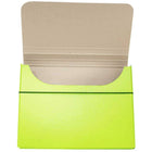 JAM Paper - Mallette de transport pour dossiers épais avec bande élastique - 10 x 1 1/4 x 13 1/4 - Vert lime-Quantité : Vendu à l'unité