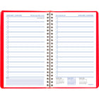 Staples - Agenda quotidien 2025 - 8 po H x 4 7/8 po L - Couleurs Assorties - Bilingue-La page d'informations personnelles comprend une section pour les informations generales, d'urgence et medicales, la page des dates à retenir et la planification future sur trois ans