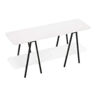 Manhattan Comfort - Console moderne Celine 47,24 po - Blanc-Assemblage à domicile requis Tout le matériel inclus