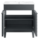 Modway - Render 30" Armoire à coiffeuse de salle de bain - Gris blanc-8