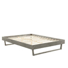 Modway - Billie Bois Cadre de lit plateforme Queen, Gris-Cadre de lit plateforme Queen