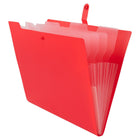 JAM Paper - Chemises de classement  - format lettre - rouges avec fermeture à pression transparente-Couleur : Chemise rouge avec pochettes transparentes