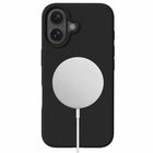 Blu Element - Coque Silicone avec MagSafe pour iPhone 16 Plus - Noire-Anti-poussière / Anti-traces de doigts