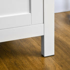 HOMCOM - Armoire de rangement 31,5 po L - blanc-Le design anti-basculement et les patins assurent une sécurité supplémentaire 
