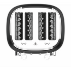 Salton - grille pain numériques NuRetro 4 tranches - noir minuit-Ramasse miettes en acier inoxydable amovible qui simplifie le nettoyage et garde les comptoirs propres.