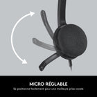 Logitech – Casque d’écoute USB H340-Fonctionne avec des jeux, films, musique et applications d'appels telles que Skype, Yahoo! Messenger, Gmail Voice/Video Chat, Windows Live Messenger
