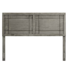 Modway - Archie Bois Tête de lit King, Gris-Assemblée requise