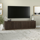 Hudson&Canal - Meuble TV Hanson pour téléviseurs jusqu'à 85 pouces - Alder Brown-Caractéristiques assemblage facile