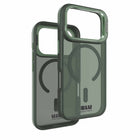 Blu Element - Étui Chromatic Kick MagSafe pour iPhone 17 Pro - Vert sauge-Protection supplémentaire de l'appareil photo avec béquille rabattable pour une visualisation en paysage