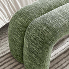 Modway - Dax Chenille de 50,5" Rembourré Banc d’accent - Basil-Cadre en bois massif