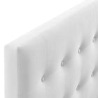 Modway - Emily Biscuit Touffé Performance Velvet Tête de lit Queen, Blanc-Rembourrage en mousse dense