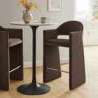 Modway - Talia 41 pouces Cuir végane Tabouret de bar - Marron chocolat-Cadre en bois courbé