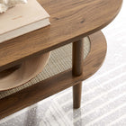 Modway - Torus Ovale Table basse - Noyer-Panneau de particules et MDF