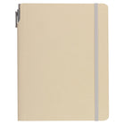 Gry Mattr - Cahier de notes avec stylo - Crème - A5-Cahier de notes de taille A5 avec porte-stylo et stylet intégrés