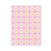Gartner Studios - Cahier en spirale doublé - 8 po x 10.5 po - 80 feuilles - Fleur de marguerite-Caractéristiques spéciales : conception à trois trous compatible avec la plupart des relieurs à 3 anneaux standard