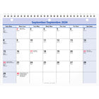 AT-A-GLANCE - Calendrier mural mensuel QuickNotes 2024-2025 - 11 po x 8 po - bilingue-16 mois : septembre 2024 - décembre 2025
