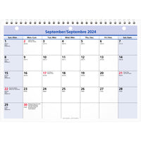 AT-A-GLANCE - Calendrier mural mensuel QuickNotes 2024-2025 - 11 po x 8 po - bilingue-16 mois : septembre 2024 - décembre 2025