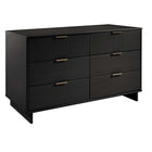 Manhattan Comfort - Granville commode moderne et double commode - noir - ensemble de 2-17,72 po L x 55,04 po l x 48,98 po H
