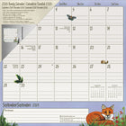 DateWorks - Calendrier Mural Magnétique Familial 16 Mois 2025 Animaux - 12 po x 12 po - Bilingue-Janvier 2025 - Décembre 2025