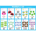 Ashley Productions - ASH95707 Tapis de table Studio Smart Poly pour apprendre les chiffres de 1 à 10 - 13" x 19" - un seul côté - paquet de 10-Utilisez avec des marqueurs effaçables à sec ou à base d'eau et des crayons lavables.