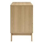 Modway - Soma 3 tiroirs Commode, Chêne-Tiroir à extension complète