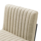 Modway - Indulge Chenal Touffé Tissu Tabouret de comptoir - Beige-Capacité de poids du banc : 330 lb