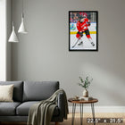 Connor Bedard 20x29 Canada World Juniors-V - Toile encadree - 22" x 31"-Prêt à accrocher - livré entièrement assemblé