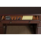 Bush Furniture - Bibliothèque haute à 5 tablettes Key West - gris délavé (KWB132WG-03)-Les motifs en forme de X uniques sur les panneaux de côté donnent à la bibliothèque une allure aérée et décontractée