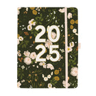 Graphique - 2024-2025 Académique Fleur Sauvage Sombre Hebdomadaire/Mensuel Planificateur de Bureau - 15.24 x 20.32 cm-18 mois
