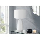 Monarch Specialties - Luminaire - 26 po H Lampe De Table - Crème Céramique - Abat-Jour Ivoire / Crème - Moderne-L'interrupteur rotatif à 3 voies permet de brancher une seule ampoule (non incluse) d'une puissance maximale de 100 W/120 V, ce qui vous permet de régler l'ambiance lumineuse pour éclaircir ou atténuer instantanément un espace