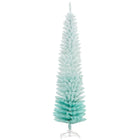 HOMCOM - Sapin de Noël artificiel fin - sapin de Noël crayon - bleu dégradé-Le sapin de Noël artificiel a une forme fine et élancée 