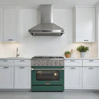 Kucht - 36 po Série KDF Cuisinière Pro Style au gaz naturel - Acier inoxydable/Vert-Allumage électronique avec rallumage automatique pour une sécurité accrue et un contrôle fiable de la flamme, réduisant les risques de fuite de gaz