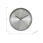 Monarch Specialties - 9111 Horloge Murale Rond de 12" - Visage Argenté/Cadre Argenté-Équipée d'un mouvement à quartz, cette horloge analogique sans tic-tac et dotée d'un affichage facile à lire garantit une mesure précise du temps sans être perturbée par le tic-tac