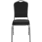Flash Furniture 4 pièces Chaise de banquet empilable de la série HERCULES avec dossier à couronne et tissu à pois noirs-Capacité de poids de 500 lb