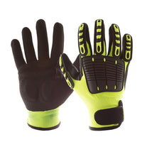 IMPACTO® NS28200 Grand paire Gant BACKTRACKER antichocs, paume avec GEL, TPR dans le dos de la main, haute visibilité-1
